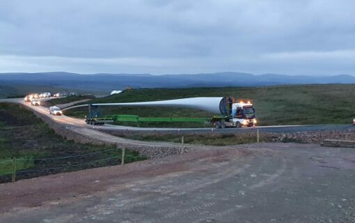 HGV on wide country road