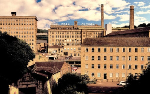a view of historic buildings