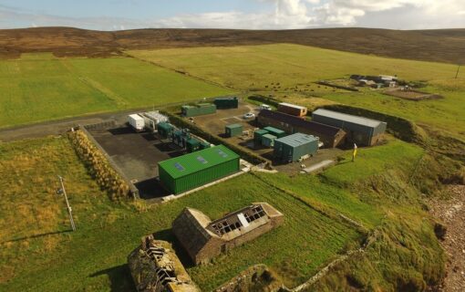 EMEC's onshore substation and hydrogen plant at Caldale