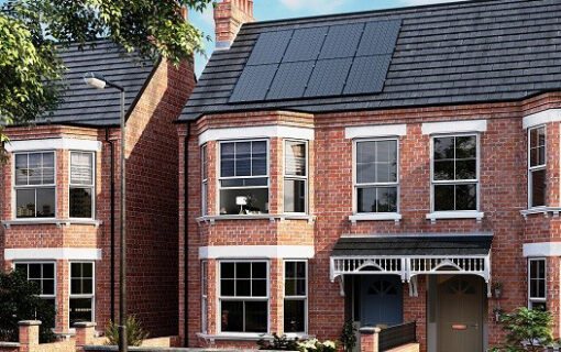 victorian house with solar panels installed on roof
