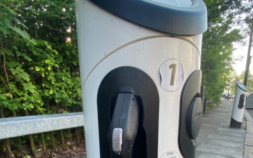 An on street EV charger in the London borough of Haringey