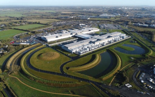 Aerial image of a data centre in Ireland.