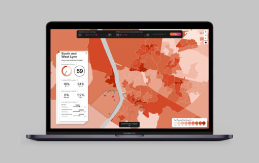 Fuel poverty risk map example. Credit: UrbanTide.