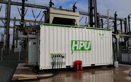 National Grid completes 10-week trial of hydrogen-powered generator. Image: National Grid.