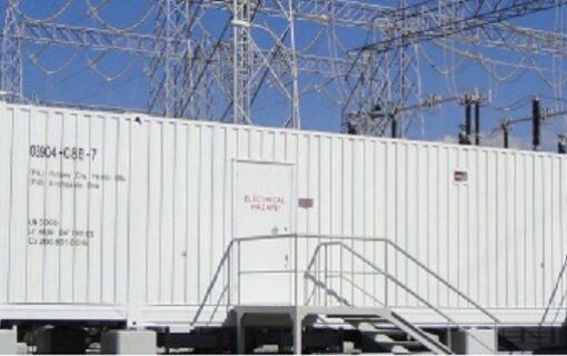 An example of a utility-scale battery storage facility.