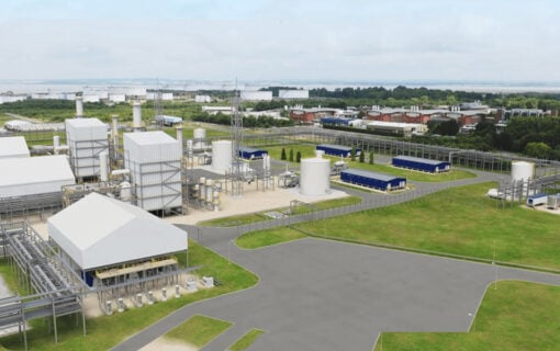 Construction of HPP1 (above) is set to be completed by 2027. Image: EET Hydrogen.