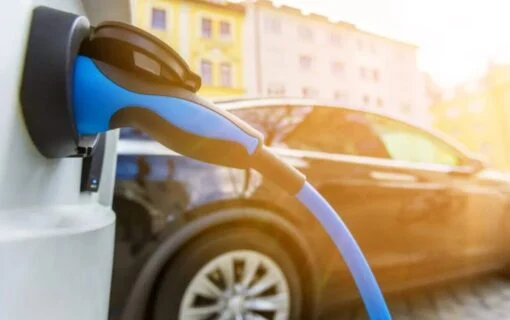 Image of an EV charging Image Clean Energy Canada