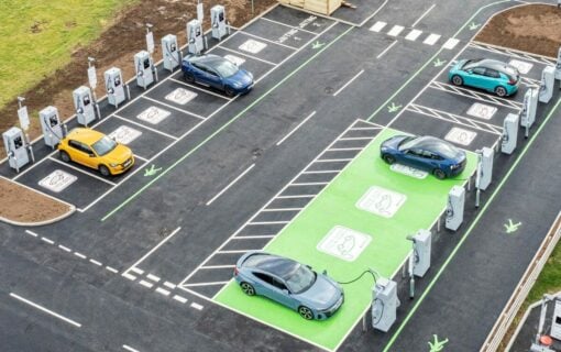 InstaVolt's Stroud EV charging hub. Image: InstaVolt.