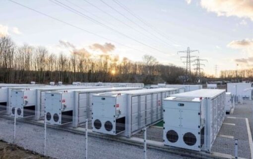 A BESS system outdoors