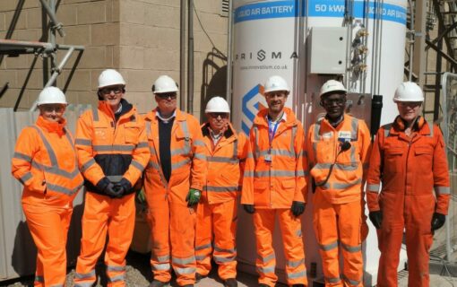 Representatives from BEIS and the Carbon Trust visited the site for an evaluation visit to mark the project going live. Image: Innovatium.