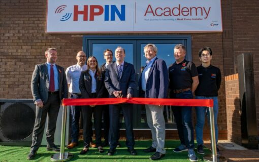Lord Callanan officially opens the CB Heating Training Academy. Image: EDF Energy.