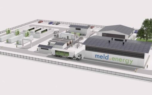 The green hydrogen plant could see its capacity increased to 200MW. Image: Meld Energy.