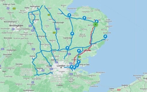 A map of proposed connections for National Grid's East Anglia GREEN project. Image: National Grid