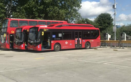 Buses at Northumberland Park garage. Image: SSE Enterprises.