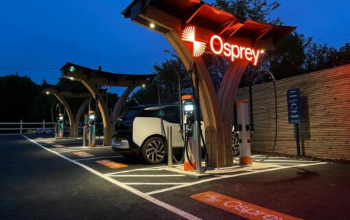 Osprey's new ultra-rapid charging hub at the Halfway House, Essex, just off the M25