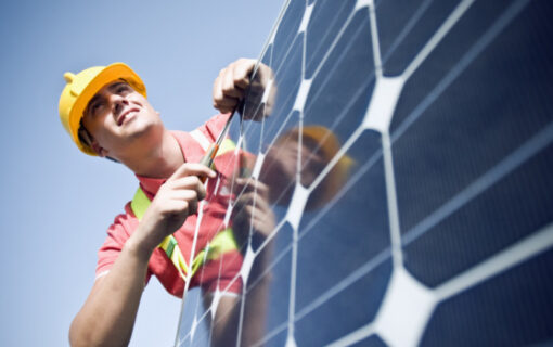 The average salary for a solar installer in England is around £35,881 per year. Image: MCS.