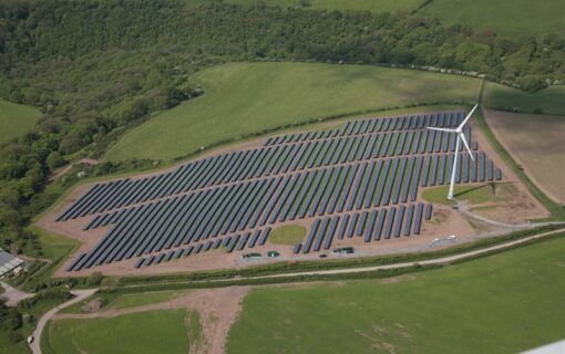 Vattenfall has co-located solar and wind at the Parc Cynog site in Wales (pictured). Image: Vattenfall.