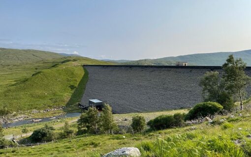 a render of a pumped hydro storage system