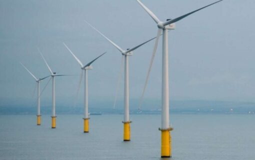 wind turbines at sea