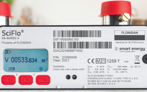 The SciFlo meter (pictured) is now to be offered by SMS as part of the deal with Aclara. Image: SMS