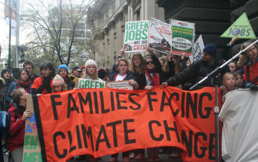 Thousands turn out for world’s biggest climate change protest