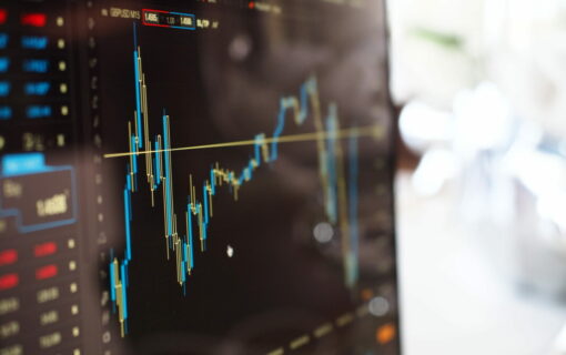 a close up of a stocks trading screen