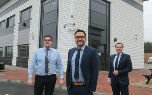 UK Power Networks employees outside the new Borehamwood Studios. Credit: UKPN.