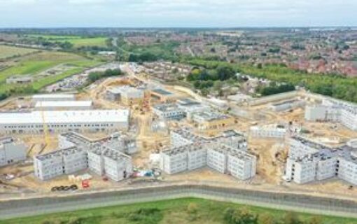 Like other prisons under construction such as HMP Five Wells in Wellingborough (pictured)