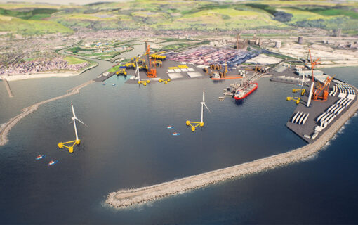 A rendering of what the development could look like at Port Talbot, Wales. Image: ABP.