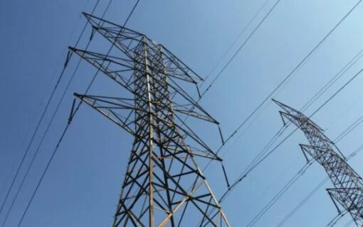 pylons under a blue sky
