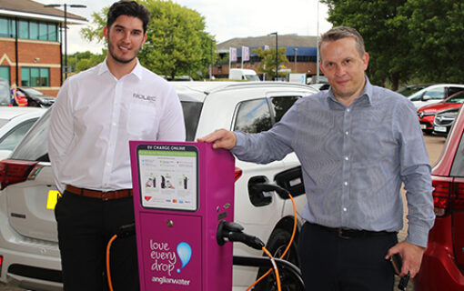 Anglian Water has started with ten Rolec chargers at six locations