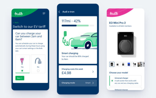 The EV solutions will be available in Bulb's app. Image: Bulb.