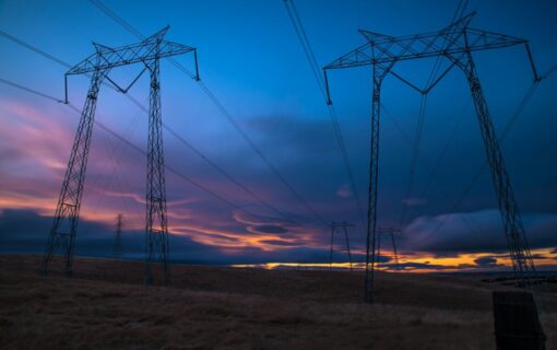 Pylons at sunset