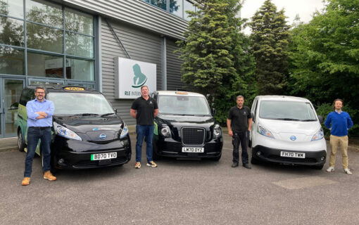 Ten taxis are to be part of the wireless charging trial in Nottingham. Image: Sprint Power