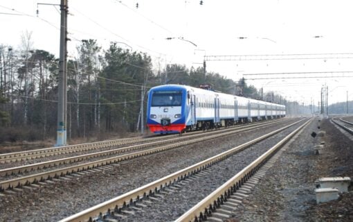 a train on the tracks