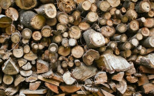logs stacked end to end