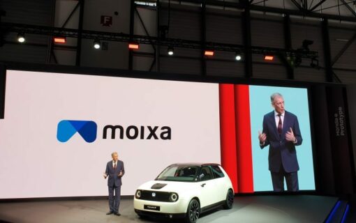 The launch of the Honda e in 2019. Image Honda/Moixa.