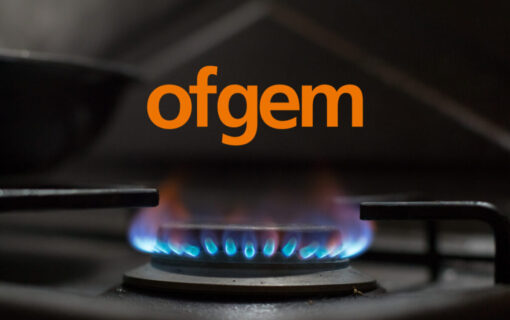 a gas stove flame below the ofgem logo