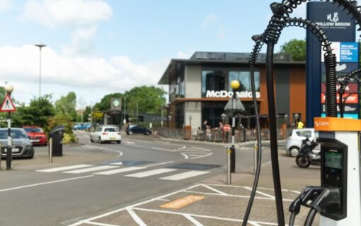 An Osprey chargepoint in Bradley Stoke. Image: Osprey Charging.