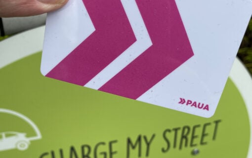 Drivers can access Charge My Street chargepoints using the Paua app or card. Image: Paua