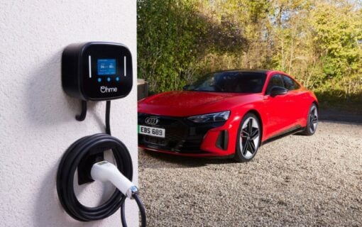 An Ohme EV charging point.