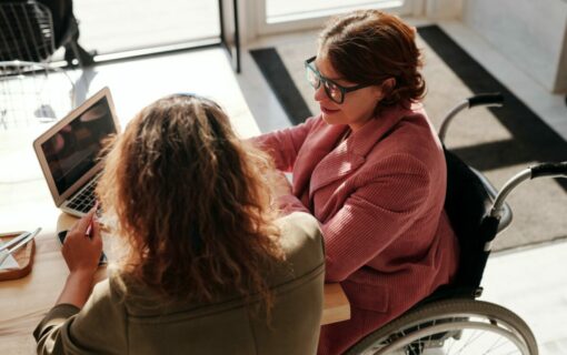 A disabled person getting help with their energy needs. Image: UKPN