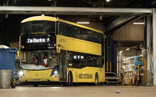An electric bus in Manchester.
