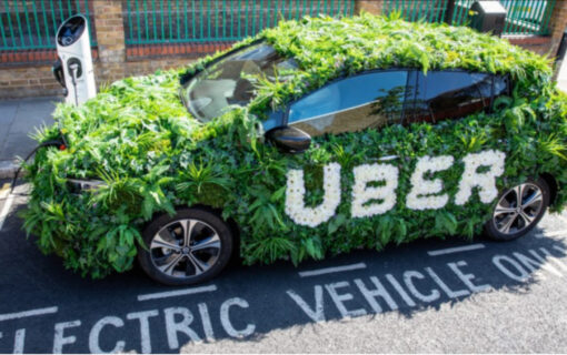 The rollout is part of a £5 million investment into EV charging. Image: Uber.