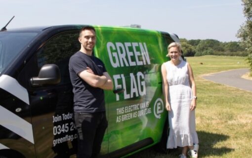 Charlie Cook, CEO of Rightcharge, (Left) and Katie Lomas, Managing Director of Green Flag (Right). Image: Rightcharge