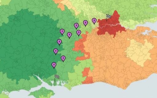 Zap-Zero uses Advanced Infrastructure's data to give real time information on the carbon intensity of chargepoints. Image: Zap-Map.